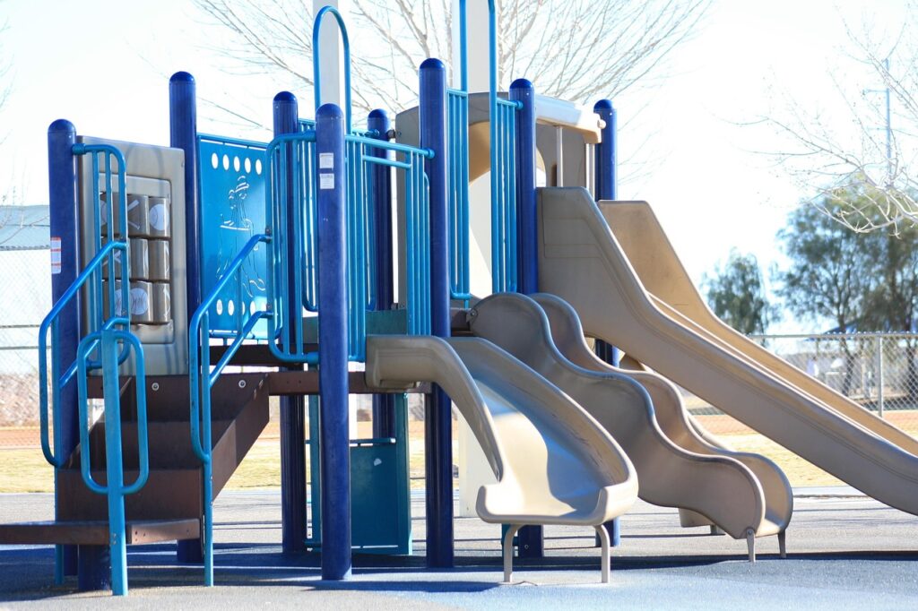 playground, park, slide, recreation, blue park, playground, playground, playground, playground, playground, slide, slide